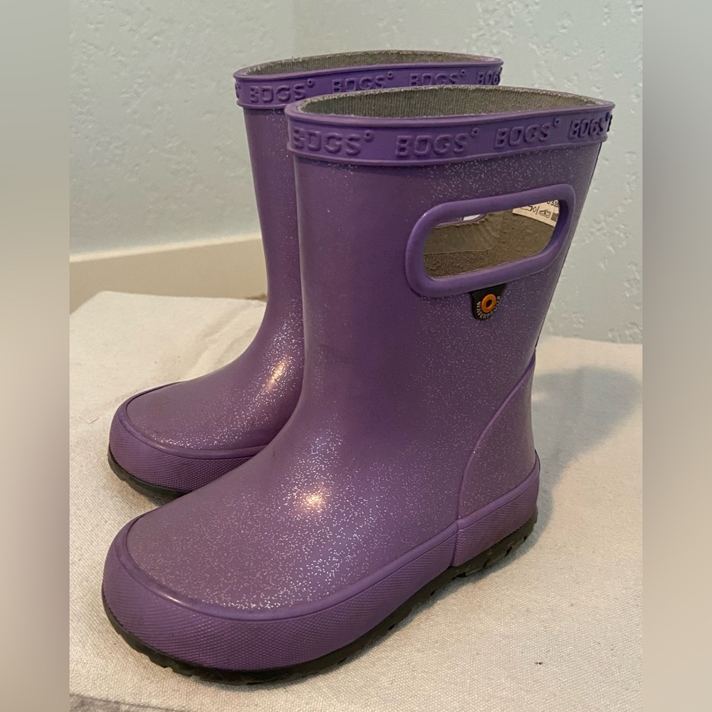 Bogs Skippers Glitter Purple Rain Boots
